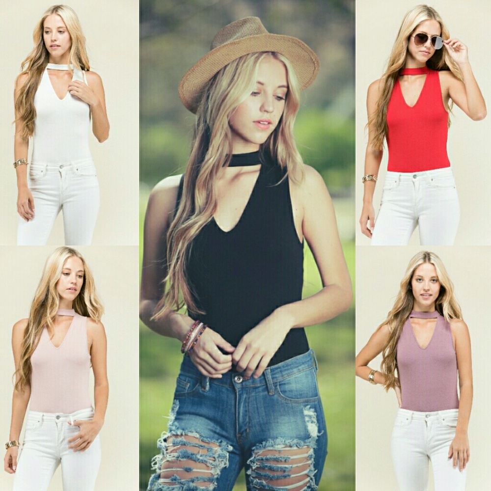 NWT Chokerneck Bodysuit Top